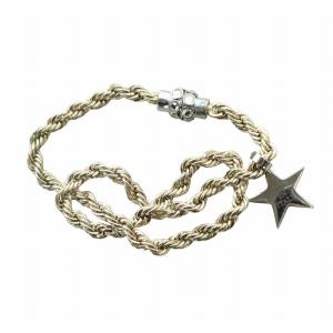 Max Mara ブレスレット アクセサリー スター 星 ロゴ ラインストーン 編み込み ゴールド色 GY18 /MQ