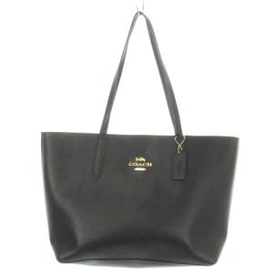 トートバッグ レザー ロゴ チャーム付き 黒 ブラック F31535 /MN12 GY18