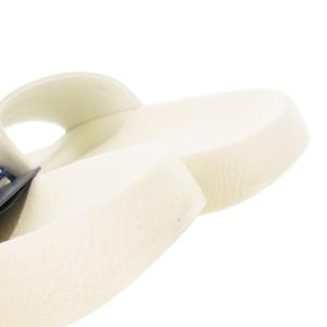 muta marine シャワーサンダル スリッパ フェイクレザー ロゴ トリコロール 23.5cm 白 ホワイト