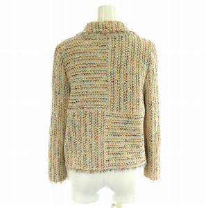 FOXEY ニットジャケット ツイード  40 マルチカラー ベージュ