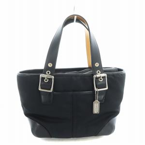 ハンドバッグ トート ロゴ キャンバス レザー 黒 ブラック 1824 GY18 /MQ