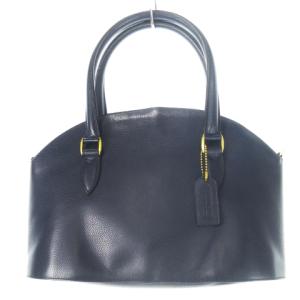 ハンドバッグ 2way ショルダーバッグ レザー 革 シボ革 チャーム付き 紺 ネイビー 3197-752