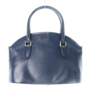 COACH ハンドバッグ 2way ショルダーバッグ レザー 革 シボ革 チャーム付き 紺 ネイビー 3197-752