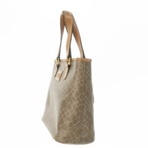 NINA RICCI Maroquinerie ハンドバッグ スクエア PVC 切替 レザー ロゴ ジラフ柄 総柄 茶 ブラウン