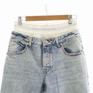 alexanderwang レイヤードデザイン デニムパンツ 27 ブルー 4DC1224069