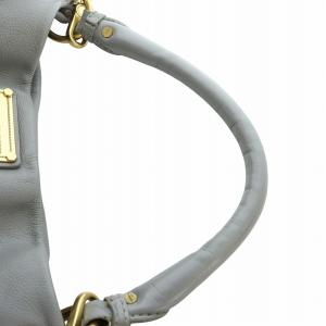 MARC by MARC JACOBS トートバッグ ショルダー 2WAY レザー ゴールド金具 ロゴ グレー GY18 /MQ