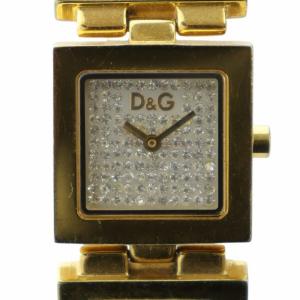 腕時計 ウォッチ クォーツ ラインストーン スクエア ロゴ ゴールド色 GY18 /MQ