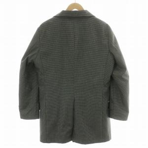 TAKEO KIKUCHI チェスターコート ステンカラーコート アウター ミドル ハーフ チェック柄 グレンチェック 3 L 灰色