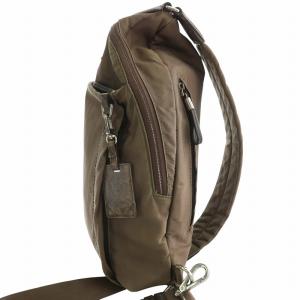 TUMI ボディバッグ ショルダーバッグ レザー ナイロン ロゴ 茶 ブラウン /MW GY18