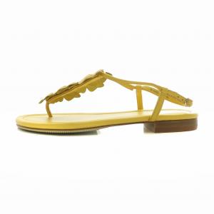 kate spade new york サンダル ビーチサンダル レザー 蝶 バタフライ ストラップ 5 22cm 黄色 イエロー /XZ GY40