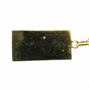 dunhill ネックレス アクセサリー ペンダント プレート ロゴ ゴールド色 GY11 /MQ
