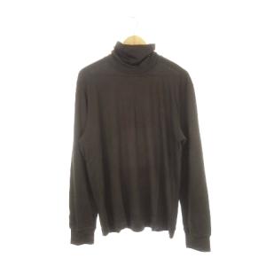 ニット セーター ハイネック 長袖 ウール ストレッチ さらさら 大きいサイズ XXL 茶 ブラウン /AH14