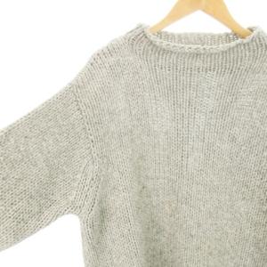 C.P. COMPANY ニット セーター ハイネック モックネック 長袖 ウール 5 L グレー /AH17 GY18