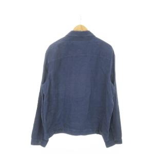Zegna Sport シャツジャケット リネン 麻 XL 紺 ネイビー /AH15 GY18