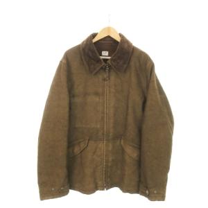 デッキジャケット ジップアップ スエードライク 54 ブラウン