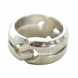 指輪 リング アクセサリー ロゴ Silver925 13号 シルバー色 GY17 /MQ OH