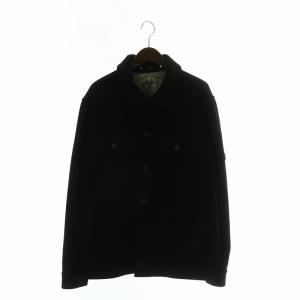 ステンカラージャケット ウール XL ブラック