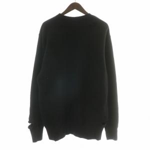 kolor 22AW スウェット トレーナー ダメージ加工 2 ブラック 22WCM-T09206