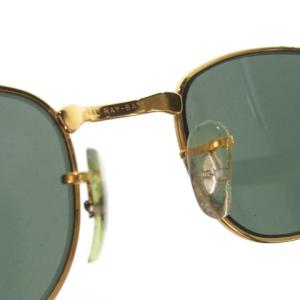 Ray-Ban B&L サングラス 眼鏡 メタルフレーム スクエア ロゴ べっ甲柄 デミ柄 ゴールドカラー グリーンカラーレンズ