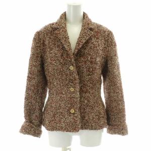 プレタポルテ PRET-A-PORTER テーラードジャケット ニット アウター 3B 総柄 マルチカラー