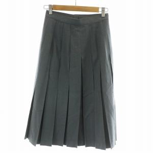 Christian Dior プレタポルテ PRET-A-PORTER プリーツスカート ロング ボタン M 灰色 グレー /MP GY18