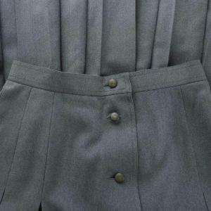 Christian Dior プレタポルテ PRET-A-PORTER プリーツスカート ロング ボタン M 灰色 グレー /MP GY18