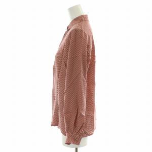 Christian Dior PRET-A-PORTER プレタポルテ ヴィンテージ シャツ ブラウス ヘリンボーン 長袖 絹 シルク