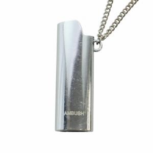 ライターケース ネックレス ロゴ 喫煙具 タバコ シルバー色 GY11 /MQ