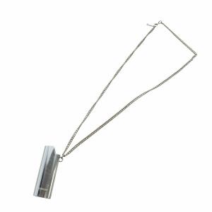 AMBUSH ライターケース ネックレス ロゴ 喫煙具 タバコ シルバー色 GY11 /MQ