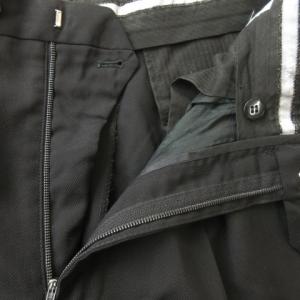 ARMANI COLLEZIONI パンツ スラックス ストレート タック ウール 48 L 黒 ブラック /AO22 GY11