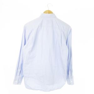 COMME des GARCONS HOMME PLUS シャツ レギュラー 長袖 コットン 切替 チュール XS 青 ブルー /AO10 GY11