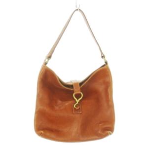 ワンショルダー ミニ バッグ ワンハンドル 肩掛け レザー シボ革 茶 ブラウン /MN20 GY18