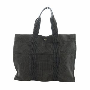 エールラインGM トートバッグ ハンド キャンバス ロゴ グレー 黒 ブラック GY11 /MQ OH