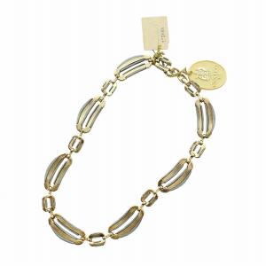 NINA RICCI ヴィンテージ ネックレス ブレスレット セット アクセサリー ロゴ ゴールド色 グレー GY18 /MQ