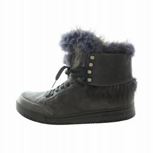 ハイカットスニーカー ビーバー ムートンファー 8.5 グレー