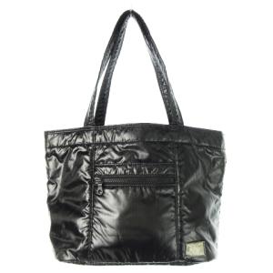 吉田カバン CIRE トートバッグ シャイニーナイロン リップストップ ロゴ 黒 ブラック /CK19