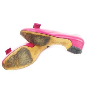 Salvatore Ferragamo BOUTIQUE LILLAZ パンプス レザー 革 ローヒール ラウンドトゥ ヴァラリボン ロゴ 8