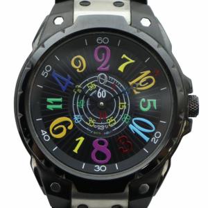 腕時計 ウォッチ 自動巻き 黒文字盤 ロゴ スケルトン 黒 ブラック GY18 /MQ