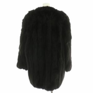 SAGA FOX 金SAGA 金サガ DIANA ダイアナ ファーコート 毛皮コート フォックスファー ハーフ M 黒 ブラック