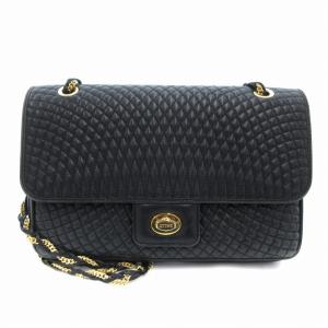 ショルダーバッグ ハンドバッグ 2WAY チェーンストラップ ターンロック レザー ロゴ キルティング