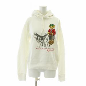 パーカー プルオーバー 裏起毛 ポロベア S ホワイト