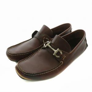 ビットローファー ドライビングシューズ モカシン 革靴 レザー ガンチーニ シルバー金具 8.5 26.5cm