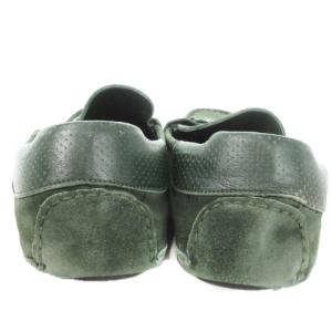 GUCCI モカシン ローファー スリッポン スエード ホースビット 8 26.5cm 緑 グリーン 205843