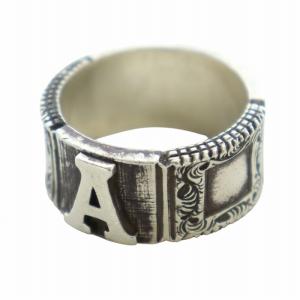 指輪 リング アクセサリー シSilver925 ロゴ 24号 シルバー色 GY18 /MQ