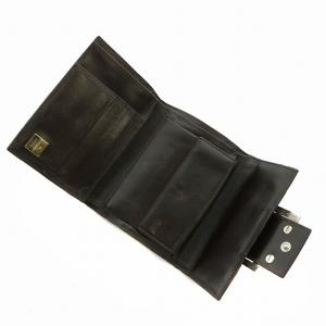 FENDI ズッカ 三つ折り 財布 キャンバス レザー 総柄 FFロゴ シルバー金具 茶色 ブラウン 2270･31098･018