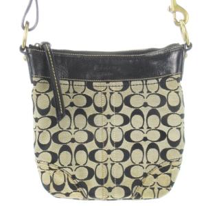 ショルダーバッグ キャンバス レザー 革 シグネチャー ロゴ刻印 グレー F10402 /CK7 GY18