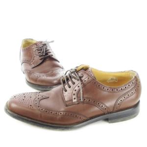 REGAL ビジネスシューズ レースアップ ウイングチップ メダリオン レザー 革 7 25.0cm 茶 ブラウン