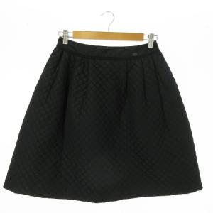 キルティングスカート 40 ブラック
