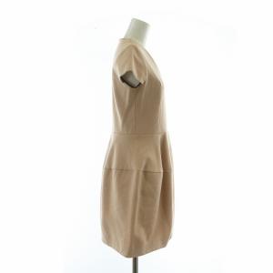 YOKO CHAN YOKOCHAN V-neck Balloon Dress ワンピース ウール メルトン 半袖 ひざ丈 Vネック 38 M
