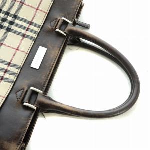 BURBERRY ハンドバッグ ノバチェック ベージュ ブラウン